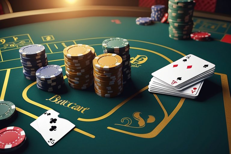 casino cards poker balckjack baccarat and chips gold white 3d re